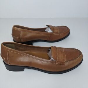 Bass Women's Brown Leather Loafers Size 9.5